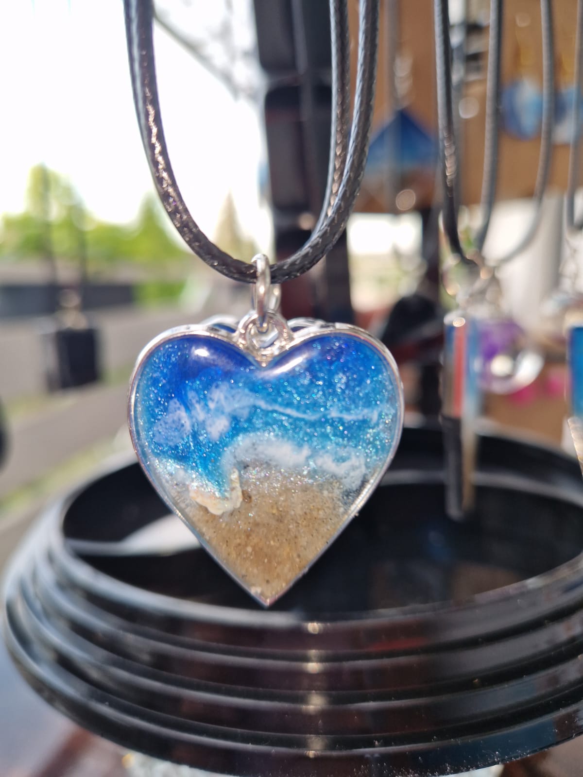 Meerliebe Kette mit Lederband